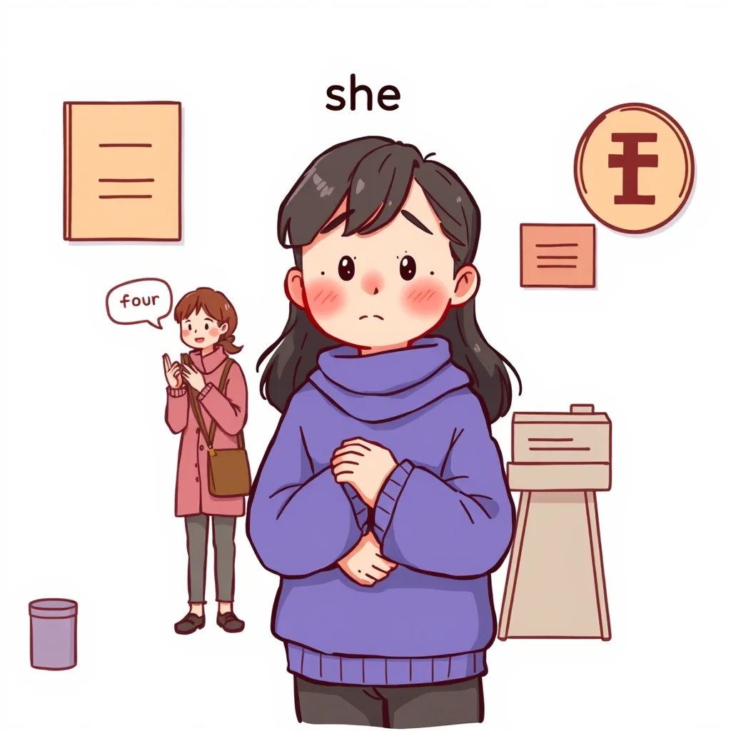 Mnemonic illustration for 四 — four