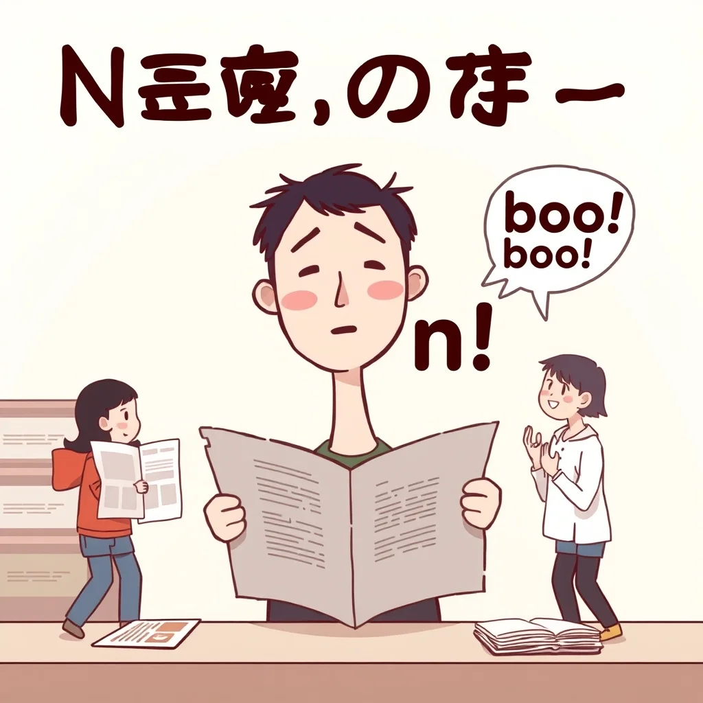 Mnemonic illustration for 新聞 — newspaper