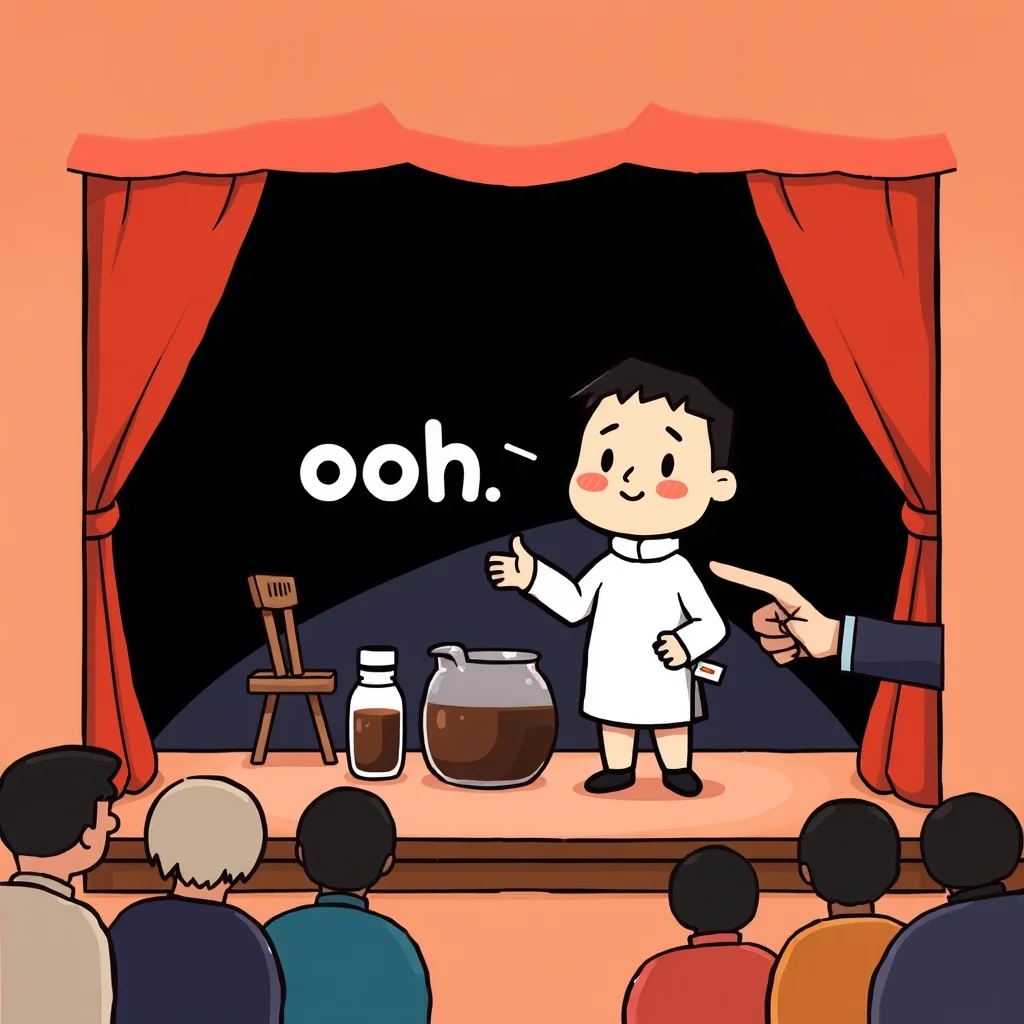 Mnemonic illustration for 醤油 — soy sauce