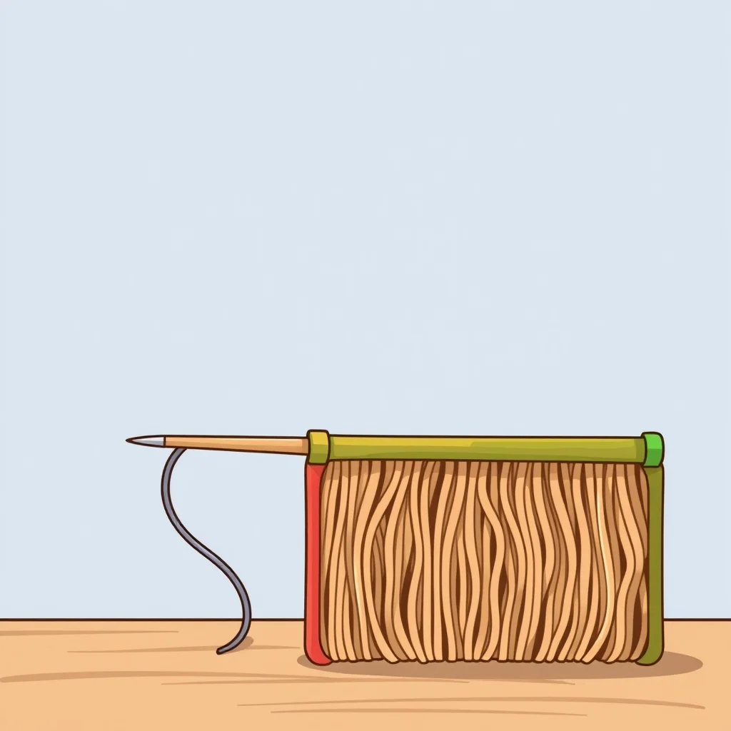Mnemonic illustration for そば — near, close, beside; Japanese traditional buckwheat noodle