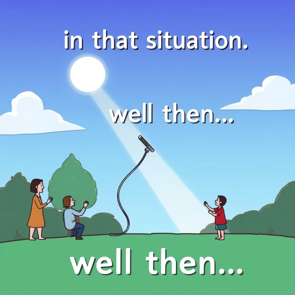 Mnemonic illustration for それでは — in that situation, well then...