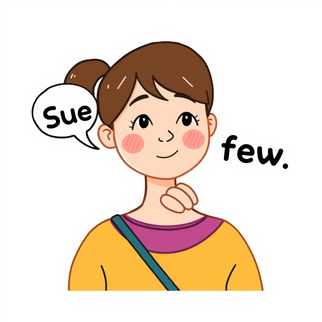 Mnemonic illustration for 少ない — few