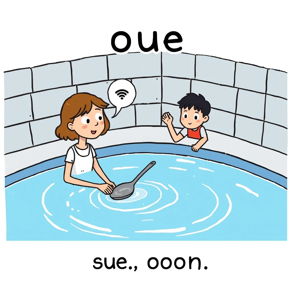 Mnemonic illustration for スプーン — spoon
