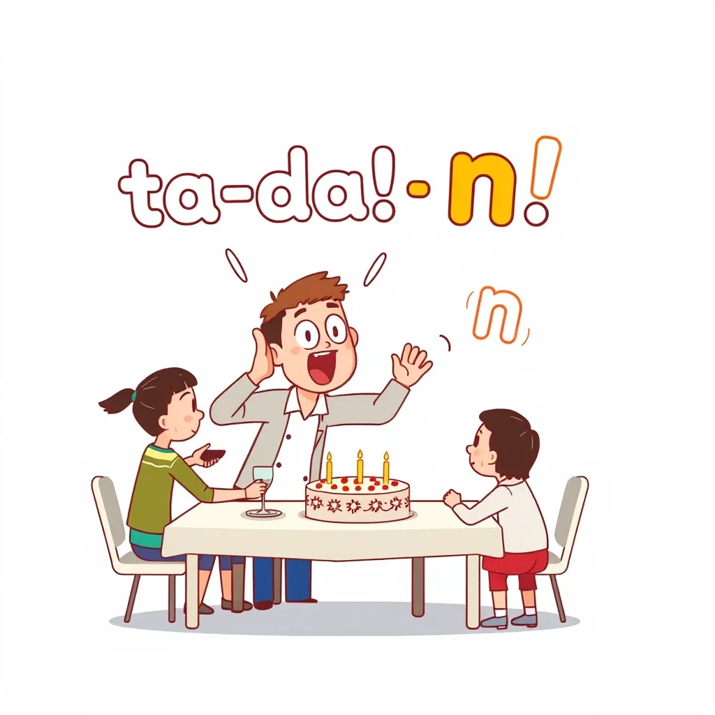 Mnemonic illustration for 誕生日 — birthday