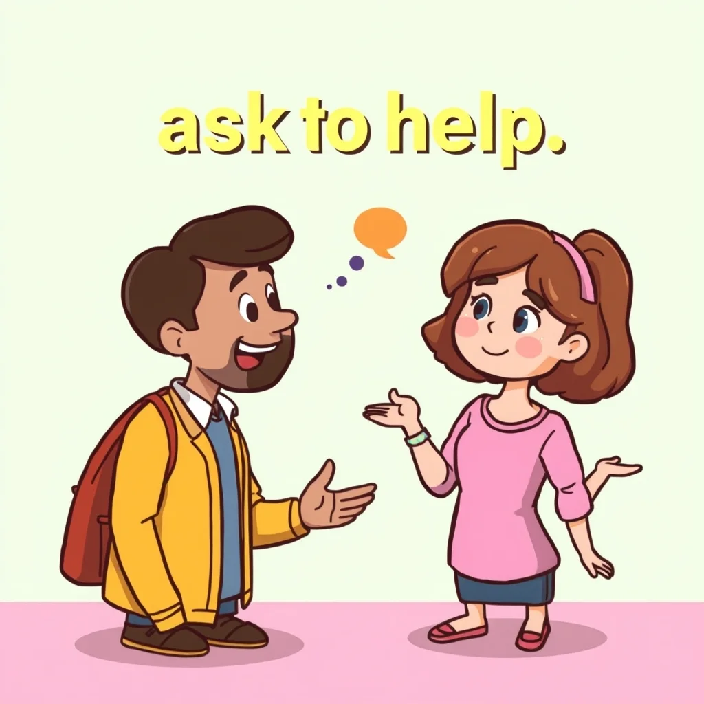 Mnemonic illustration for 頼む — to ask, to request