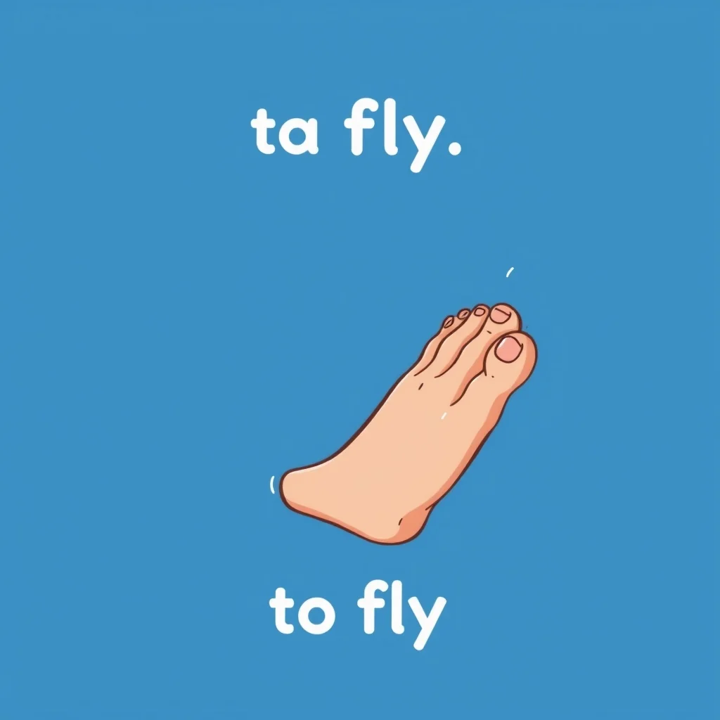 Mnemonic illustration for 飛ぶ — to fly