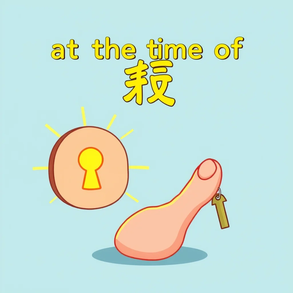 Mnemonic illustration for 時 — at the time of ~
