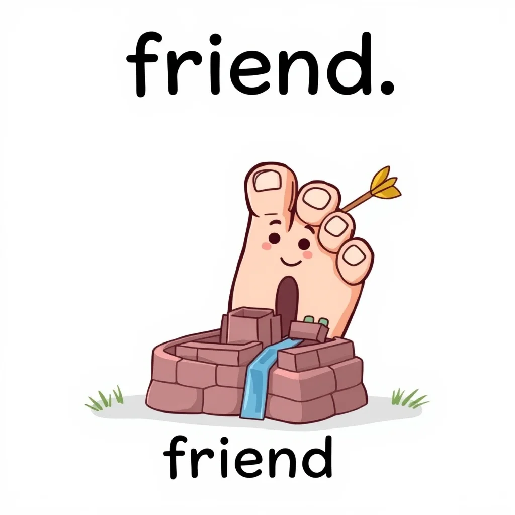 Mnemonic illustration for 友達 — friend