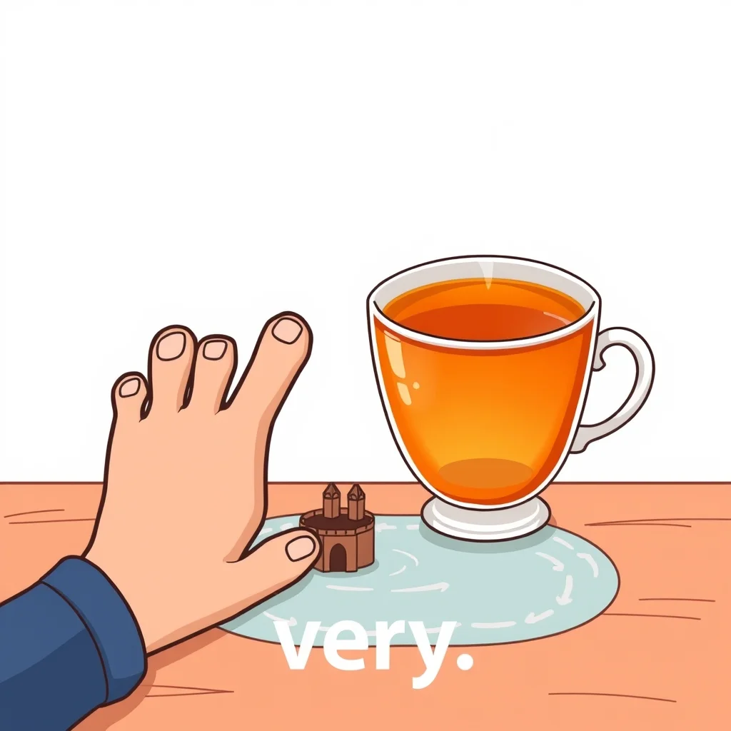 Mnemonic illustration for とても — very