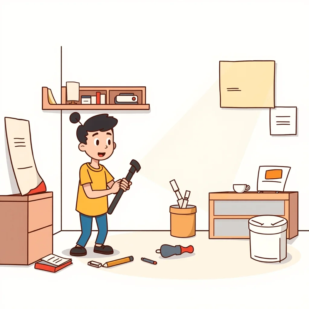Mnemonic illustration for 使う — to use