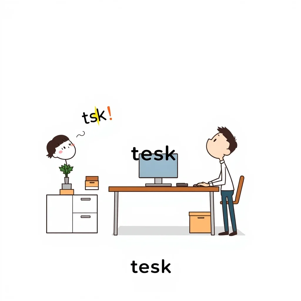 Mnemonic illustration for 机 — desk