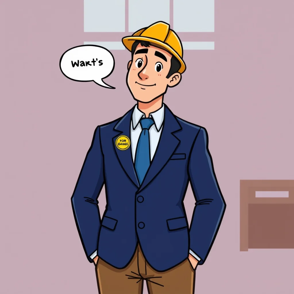 Mnemonic illustration for 勤める — to work for someone