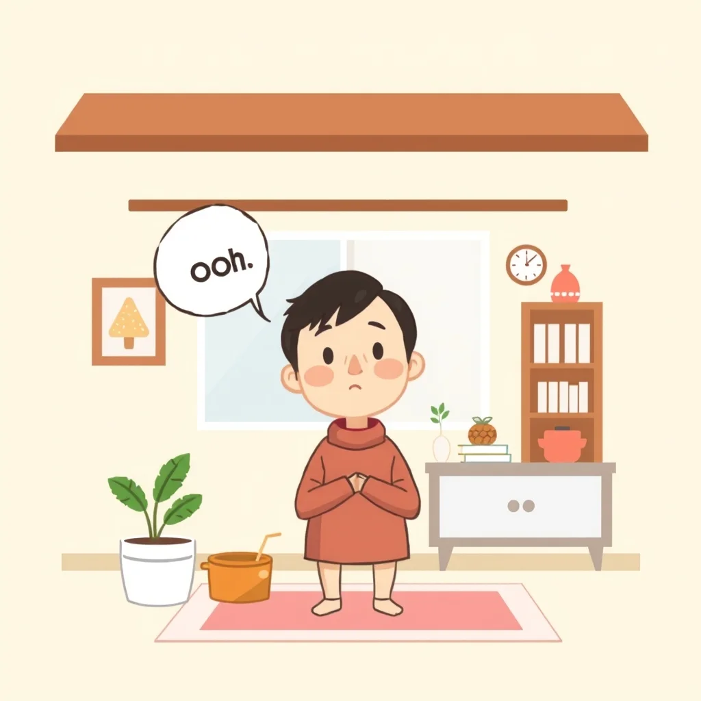 Mnemonic illustration for うち — home; house; my place