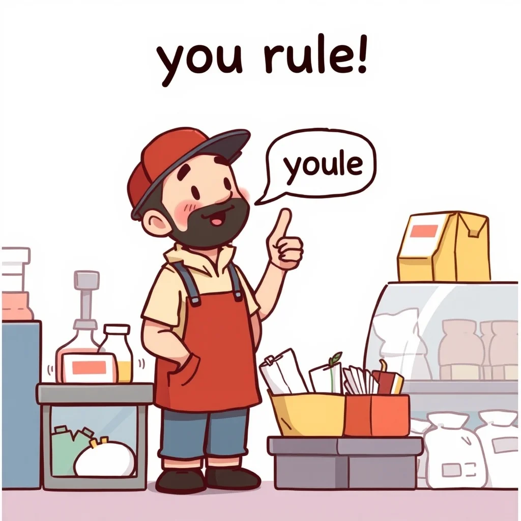 Mnemonic illustration for 売る — to sell