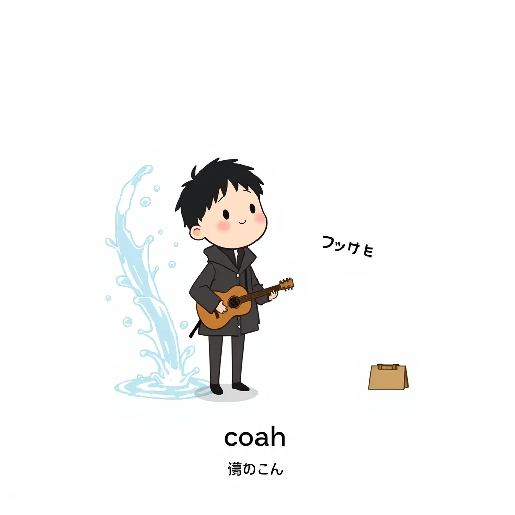 Mnemonic illustration for 上着 — coat, jacket