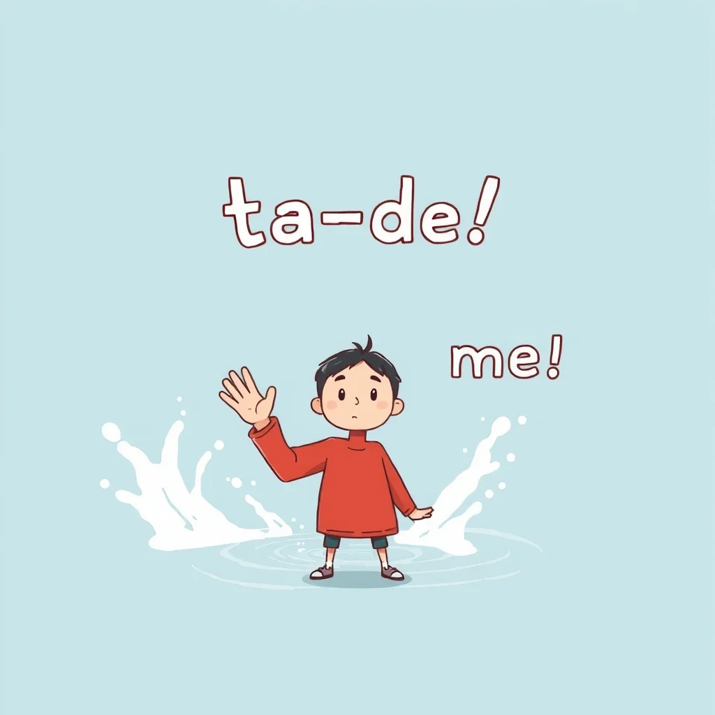 Mnemonic illustration for 私 — I, me