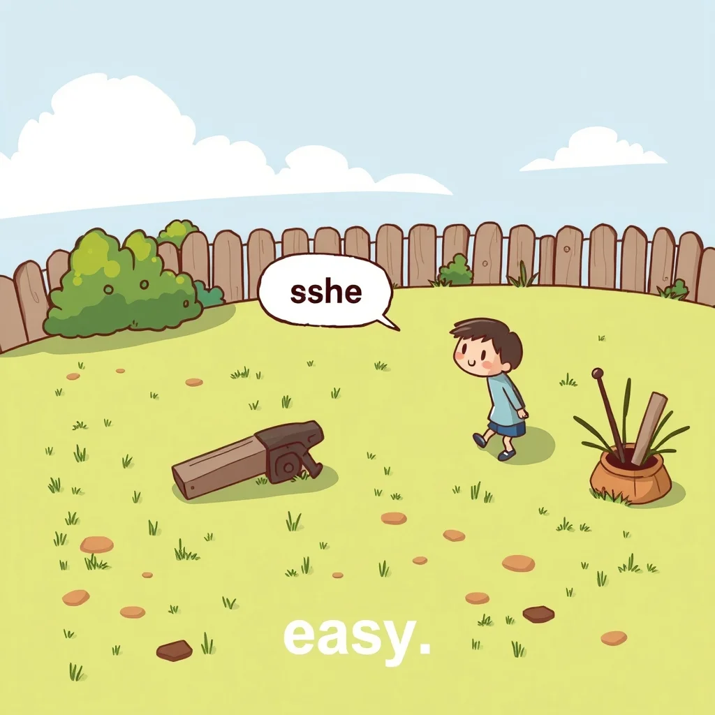Mnemonic illustration for 易しい — easy