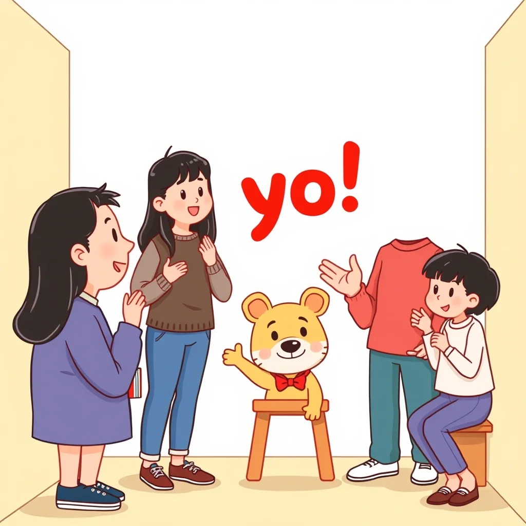 Mnemonic illustration for 呼ぶ — to call