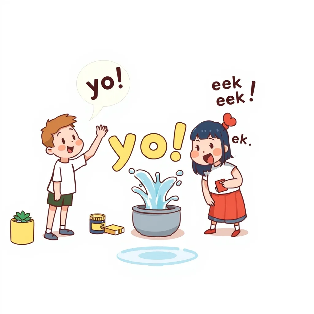 Mnemonic illustration for 弱い — weak
