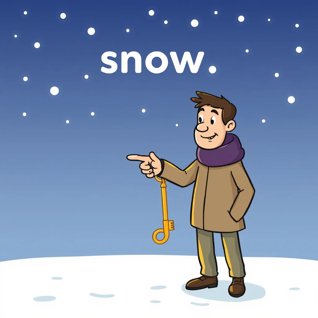 Mnemonic illustration for 雪 — snow