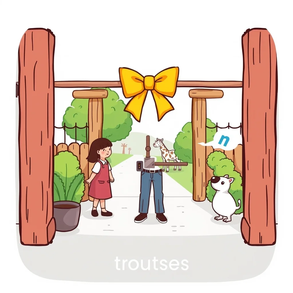 Mnemonic illustration for ズボン — trousers